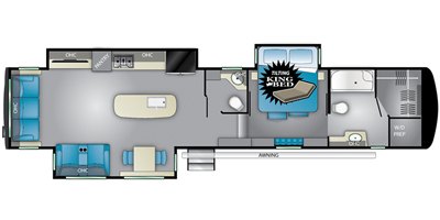 2020 Heartland Landmark 365 LM Newport floorplan