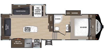 2020 Dutchmen Astoria 2953RLF floorplan