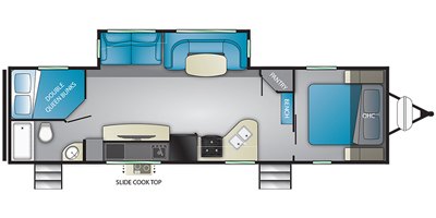 2020 Heartland North Trail NT KING 31BHDD floorplan