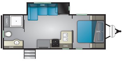 2020 Heartland North Trail NT 22CRB floorplan