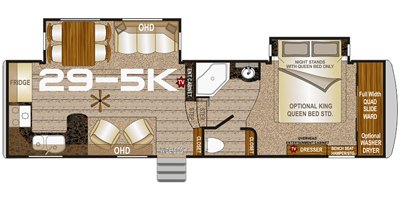 2020 Northwood Arctic Fox Grande Ronde 29-5K floorplan