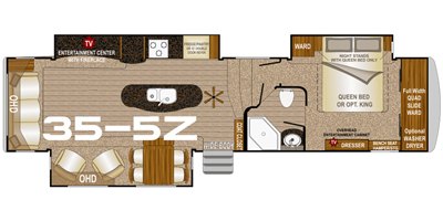 2020 Northwood Arctic Fox Grande Ronde 35-5Z floorplan