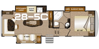 2020 Northwood Arctic Fox Grande Ronde 28-5C floorplan