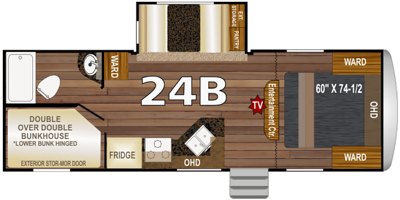 2020 Northwood Nash 24B floorplan