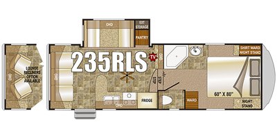 2020 Northwood Fox Mountain 235RLS floorplan