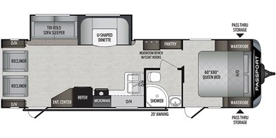 2020 Keystone Passport Grand Touring (West) 2900RLWE GT floorplan