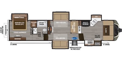 2020 Keystone Montana 3740FK floorplan