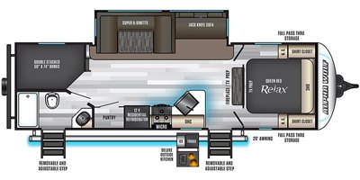 2020 Forest River Cherokee Alpha Wolf 26DBH-L floorplan