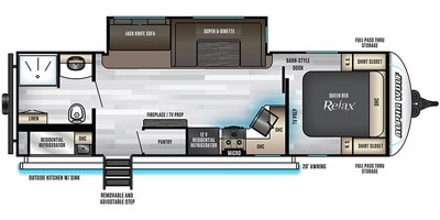 2020 Forest River Cherokee Alpha Wolf 26RB-L floorplan