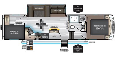 2020 Forest River Cherokee Arctic Wolf 287BH floorplan