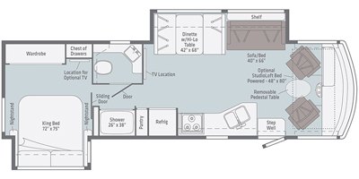 2020 Winnebago Sunstar 32Y floorplan