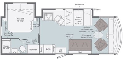 2020 Winnebago Sunstar 27P floorplan