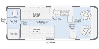 2020 Winnebago Travato 59K floorplan