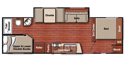 2020 Gulf Stream Ameri-Lite Ultra Lite 255BH floorplan