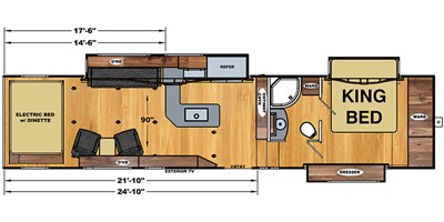 2020 Eclipse Iconic 5th Wheel Wide Body 3518iKG floorplan