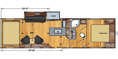 2020 Eclipse Iconic 5th Wheel Wide Lite 2814SG floorplan