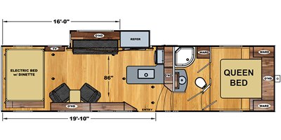 2020 Eclipse Iconic 5th Wheel Wide Lite 3016SG floorplan