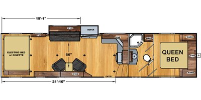 2020 Eclipse Iconic 5th Wheel Wide Lite 3322CK floorplan