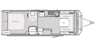 2020 nuCamp AVIA 28-Foot floorplan