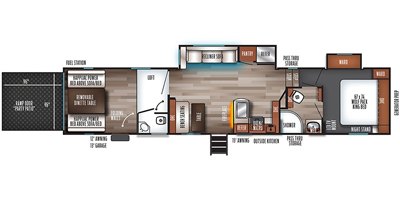 2020 Forest River Cherokee Wolf Pack 335PACK13 floorplan