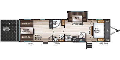 2020 Forest River Cherokee Wolf Pack Gold 25GOLD12 floorplan