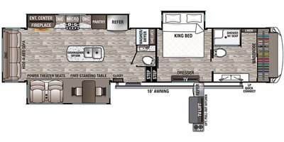 2020 Forest River Cedar Creek Hathaway Edition 38FBD floorplan