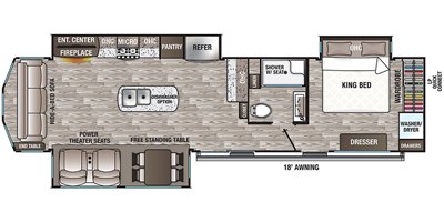 2020 Forest River Cedar Creek Cottage 40CRS floorplan