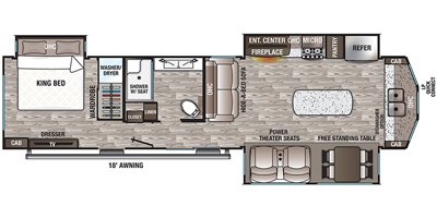 2020 Forest River Cedar Creek Cottage 40CFK2 floorplan