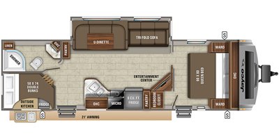 2020 Jayco White Hawk 29BH floorplan