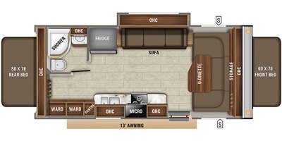 2020 Jayco Jay Feather X23B floorplan