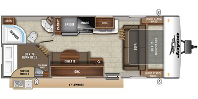 2020 Jayco Jay Feather 23BHM floorplan