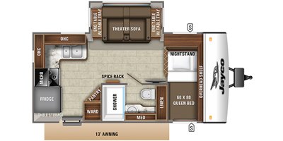 2020 Jayco Jay Feather 16RK floorplan