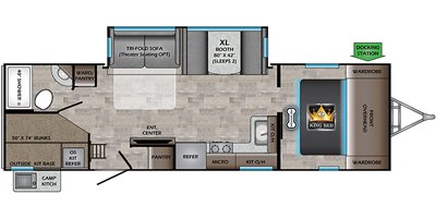 2020 CrossRoads Sunset Trail Super Lite SS288BH floorplan