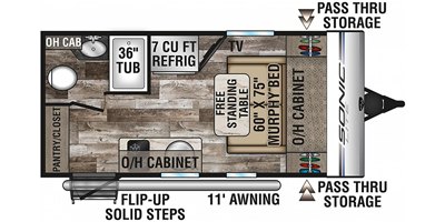 2020 Venture Sonic Lite SL150VRK floorplan