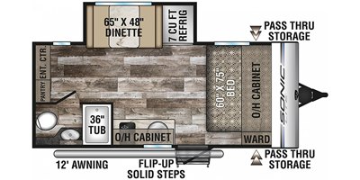 2020 Venture Sonic Lite SL169VMK floorplan