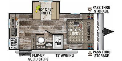 2020 Venture Sonic Lite SL169VRK floorplan