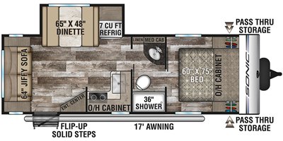 2020 Venture Sonic SN231VRL floorplan