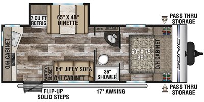 2020 Venture Sonic SN231VRK floorplan