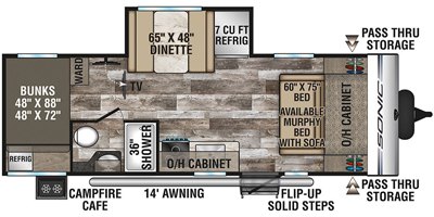 2020 Venture Sonic SN211VDB floorplan