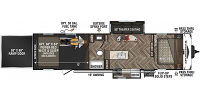 2020 KZ Sportster 342THR13 floorplan