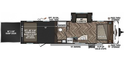 2020 KZ Sportster 321THR13 floorplan