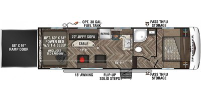 2020 KZ Sportster 280TH floorplan