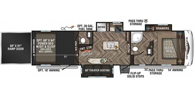 2020 KZ Sportster 343TH11 floorplan