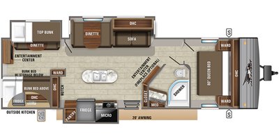 2020 Jayco Jay Flight 33RBTS floorplan