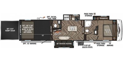 2020 KZ Sportster 353TH13 floorplan