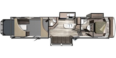 2020 Highland Ridge Highlander HF383H floorplan