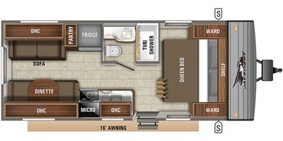 2020 Jayco Jay Flight SLX8 212QB floorplan