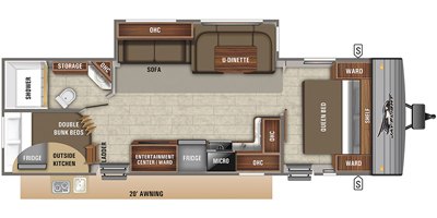 2020 Jayco Jay Flight SLX8 286BHSW floorplan