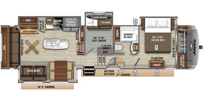 2020 Jayco Eagle 355MBQS floorplan