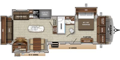 2020 Jayco Eagle 334RLOK floorplan